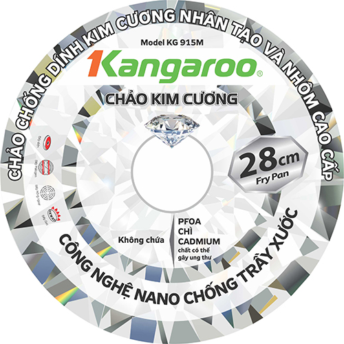 Chảo đá chống dính kim cương Kangaroo KG915M