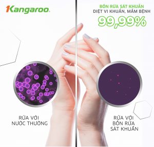 Bồn rửa tay sát khuẩn Kangaroo Diệt khuẩn vi khuẩn, mầm bệnh 99,99%