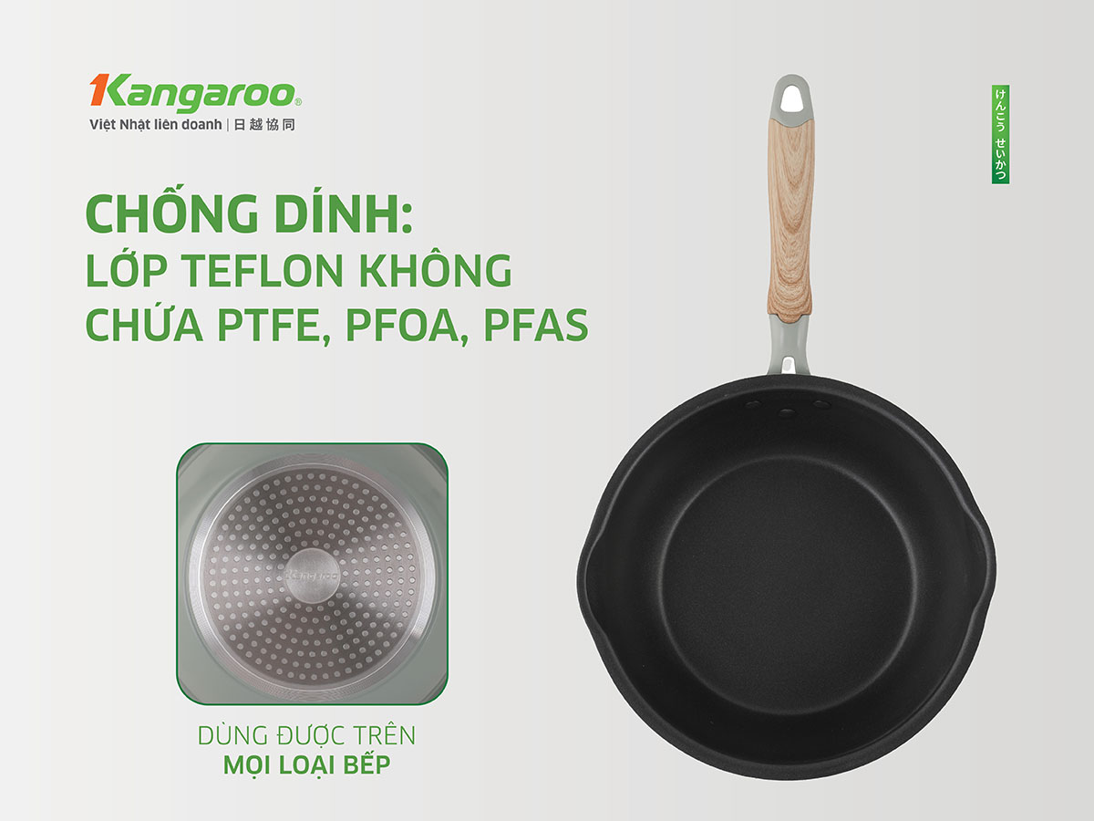 Chảo chống dính đáy từ Kangaroo KGWAKS26