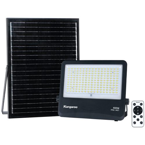 Đèn LED pha năng lượng mặt trời mặt ngang Kangaroo KG-FLSLPH-400W3000