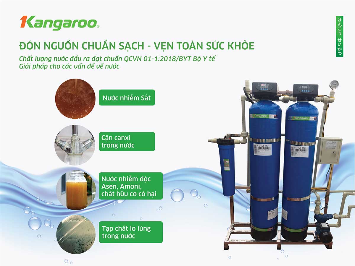 Hệ thống lọc nước đầu nguồn Kangaroo KG1054T3
