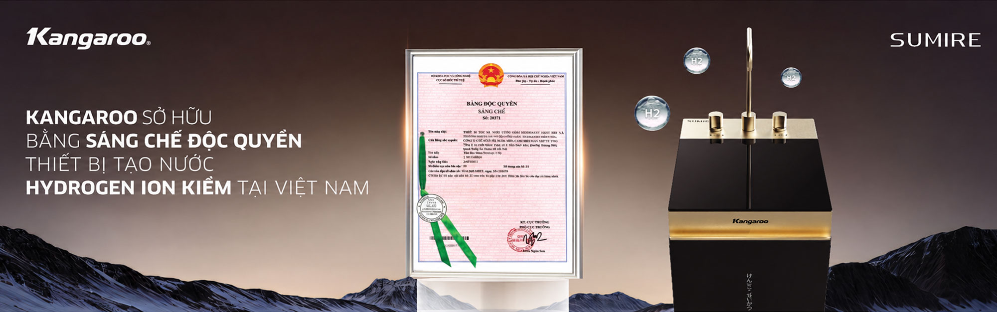 Máy lọc nước Kangaroo Sumire Hydrogen ion kiềm