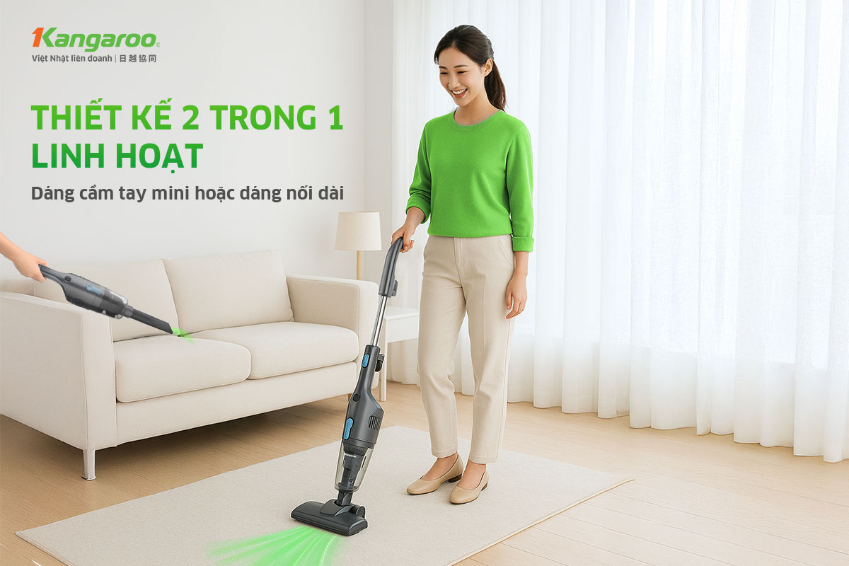 Máy hút bụi cầm tay Kangaroo KGVC6S1E Máy hút bụi cầm tay Kangaroo KGVC6S1E