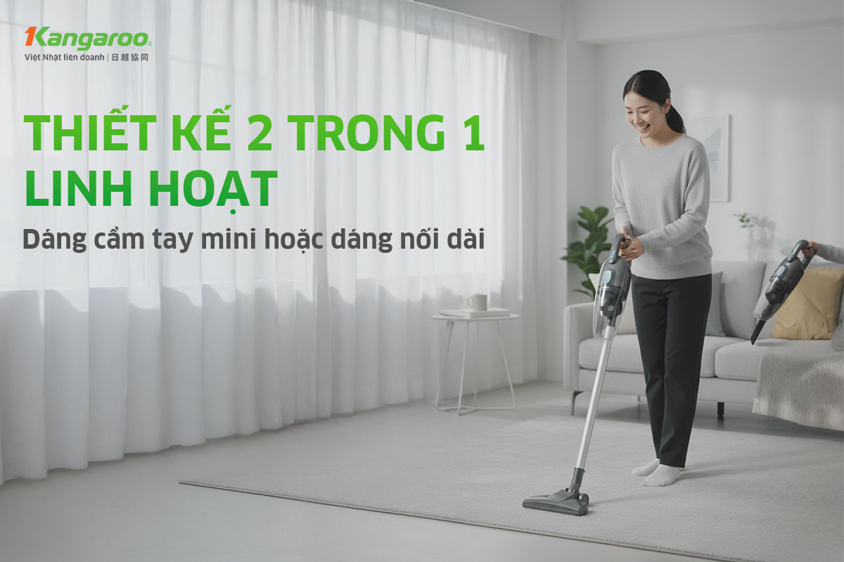 Máy hút bụi cầm tay Kangaroo KGVC6S2E Máy hút bụi cầm tay Kangaroo KGVC6S2E