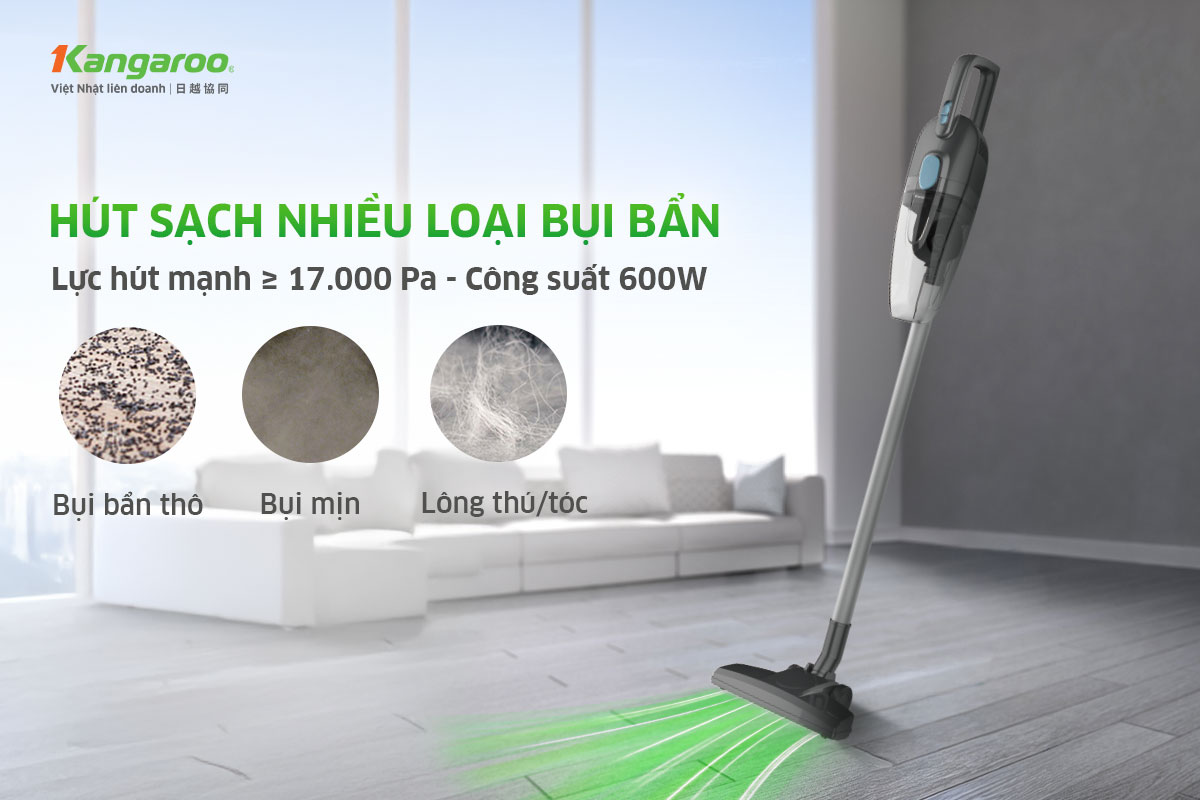 Máy hút bụi cầm tay Kangaroo KGVC6S2E Máy hút bụi cầm tay Kangaroo KGVC6S2E