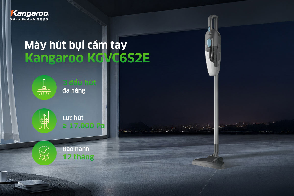 Máy hút bụi cầm tay Kangaroo KGVC6S2E Máy hút bụi cầm tay Kangaroo KGVC6S2E