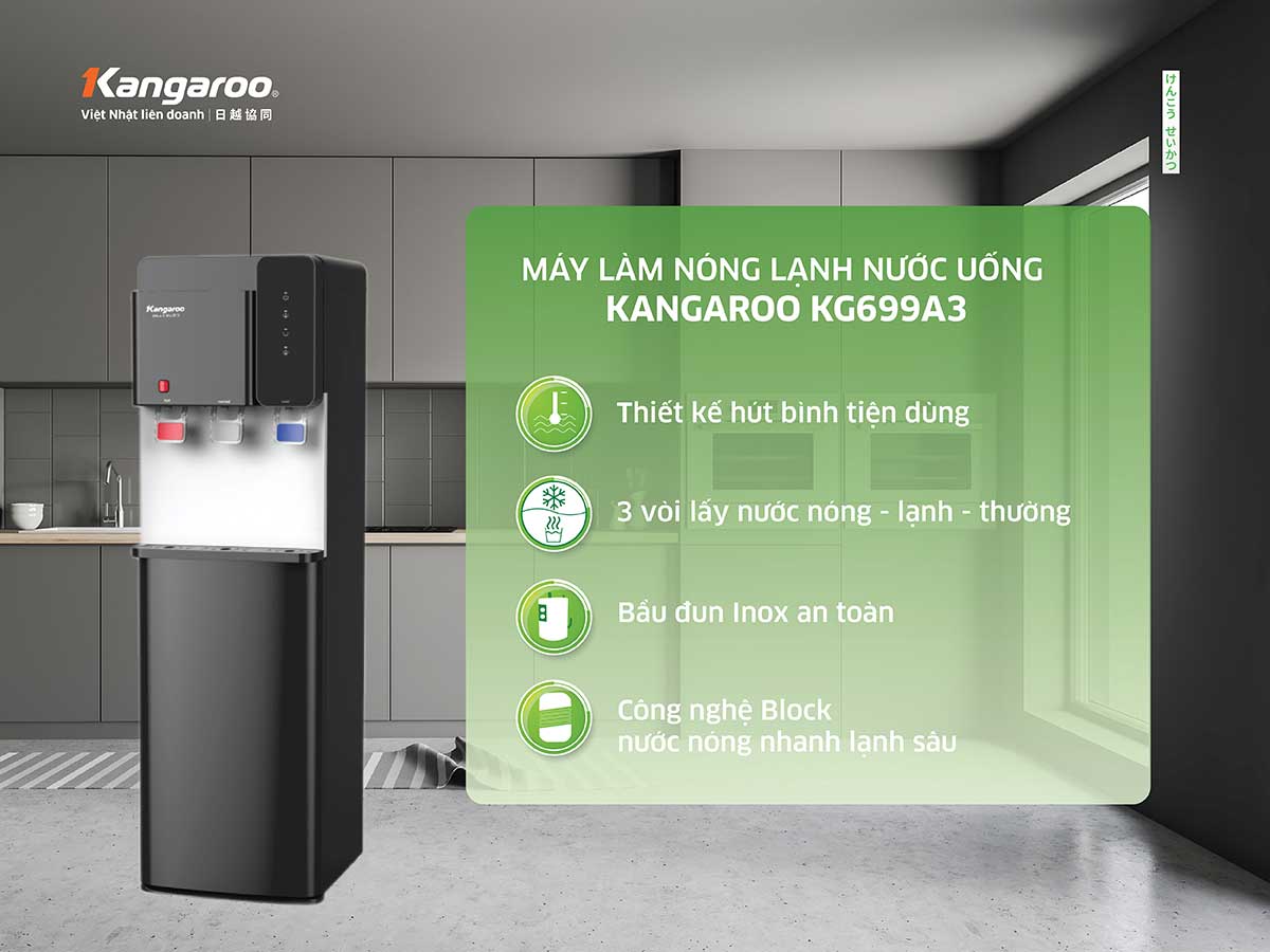 Máy làm nóng lạnh nước uống Kangaroo KG699A3