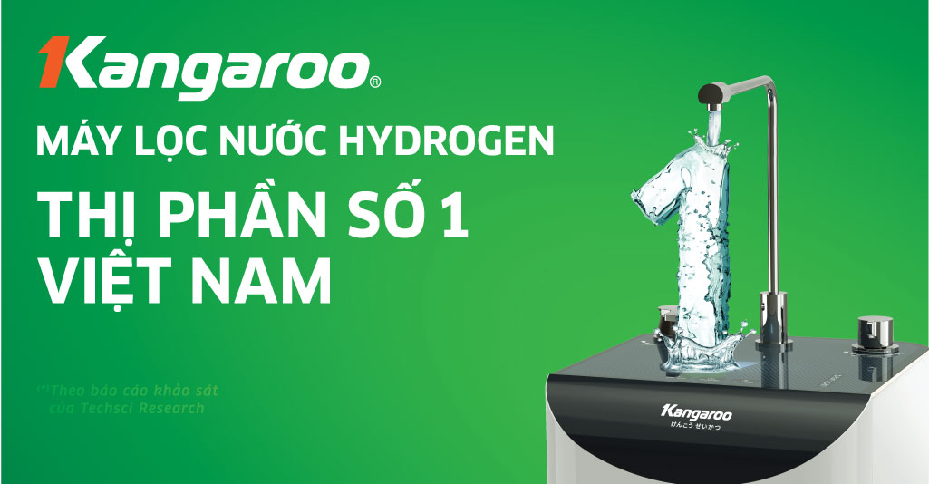 Máy lọc nước Hydrogen Kangaroo giữ thị phần số 1 Việt Nam