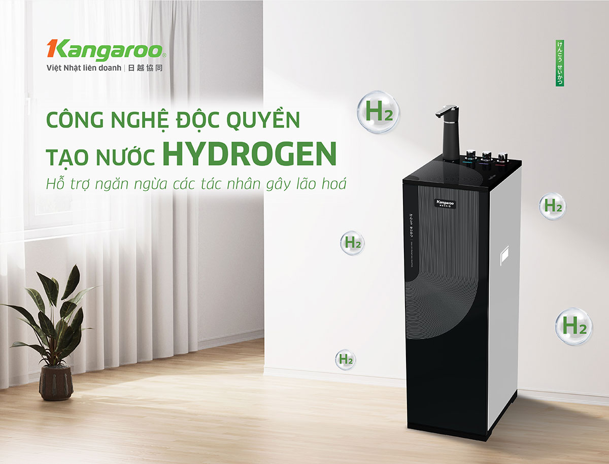 Máy lọc nước Kangaroo Messi Hydrogen tích hợp nóng KG10M24 Máy lọc nước Kangaroo Messi Hydrogen tích hợp nóng KG10M24