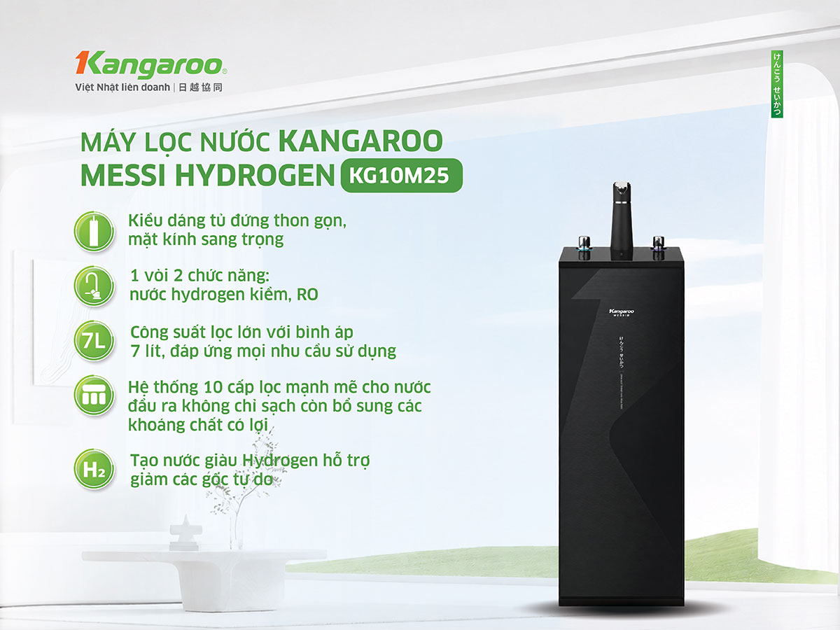Máy lọc nước Kangaroo Messi Hydrogen KG10M25