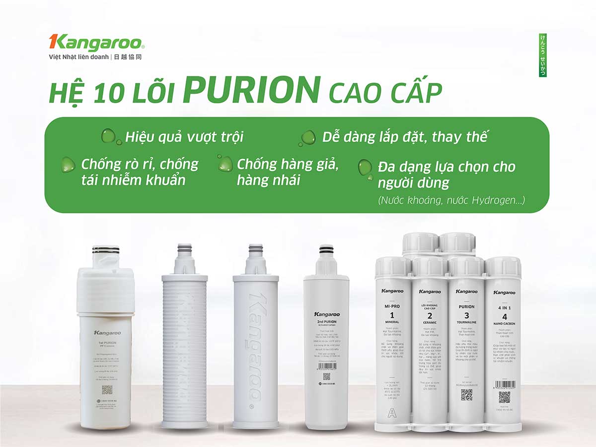 Máy lọc nước Kangaroo Hydrogen nóng lạnh KG10S25H3