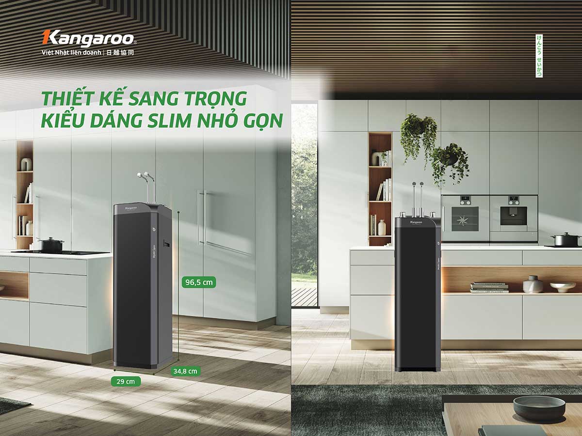 Máy lọc nước Kangaroo Hydrogen nóng lạnh Waterfall KG10W8