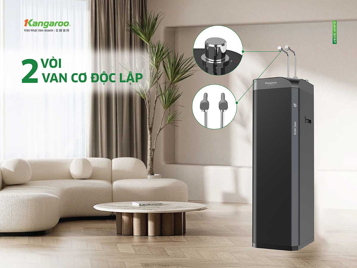 Máy lọc nước Kangaroo Hydrogen nóng lạnh Waterfall KG10W8