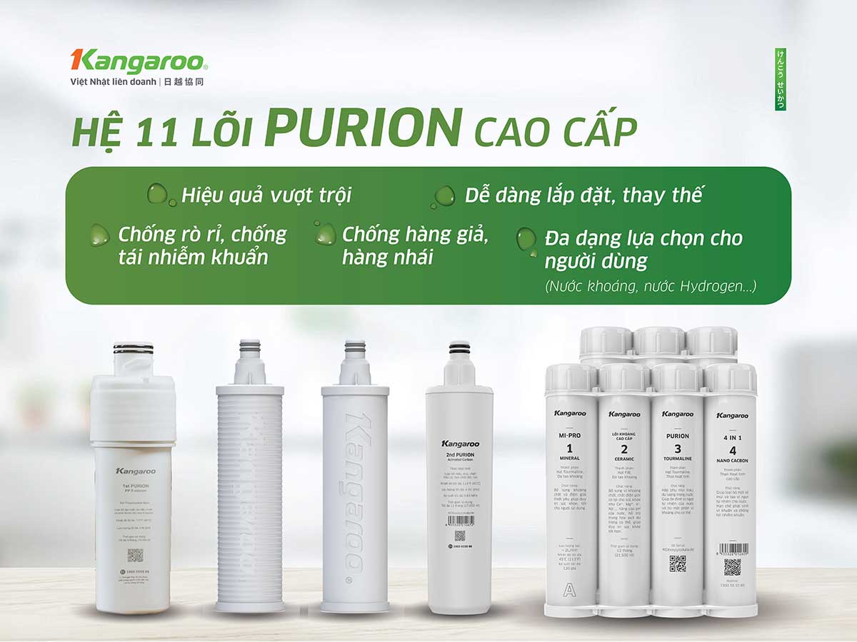 Máy lọc nước Kangaroo Hydrogen nóng lạnh KG11S28H3 Máy lọc nước Kangaroo Hydrogen nóng lạnh KG11S28H3