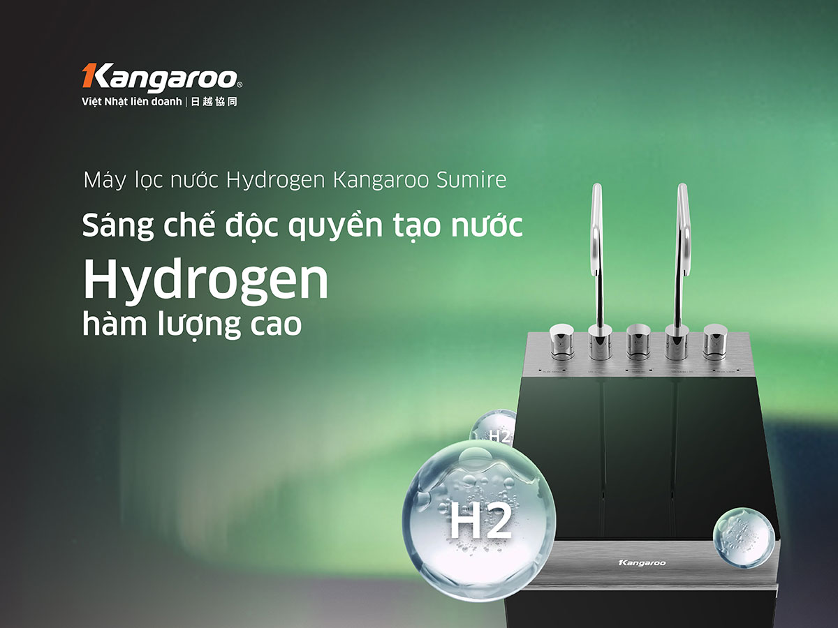 Máy lọc nước nóng lạnh 11 lõi Kangaroo Hydrogen KG11A16