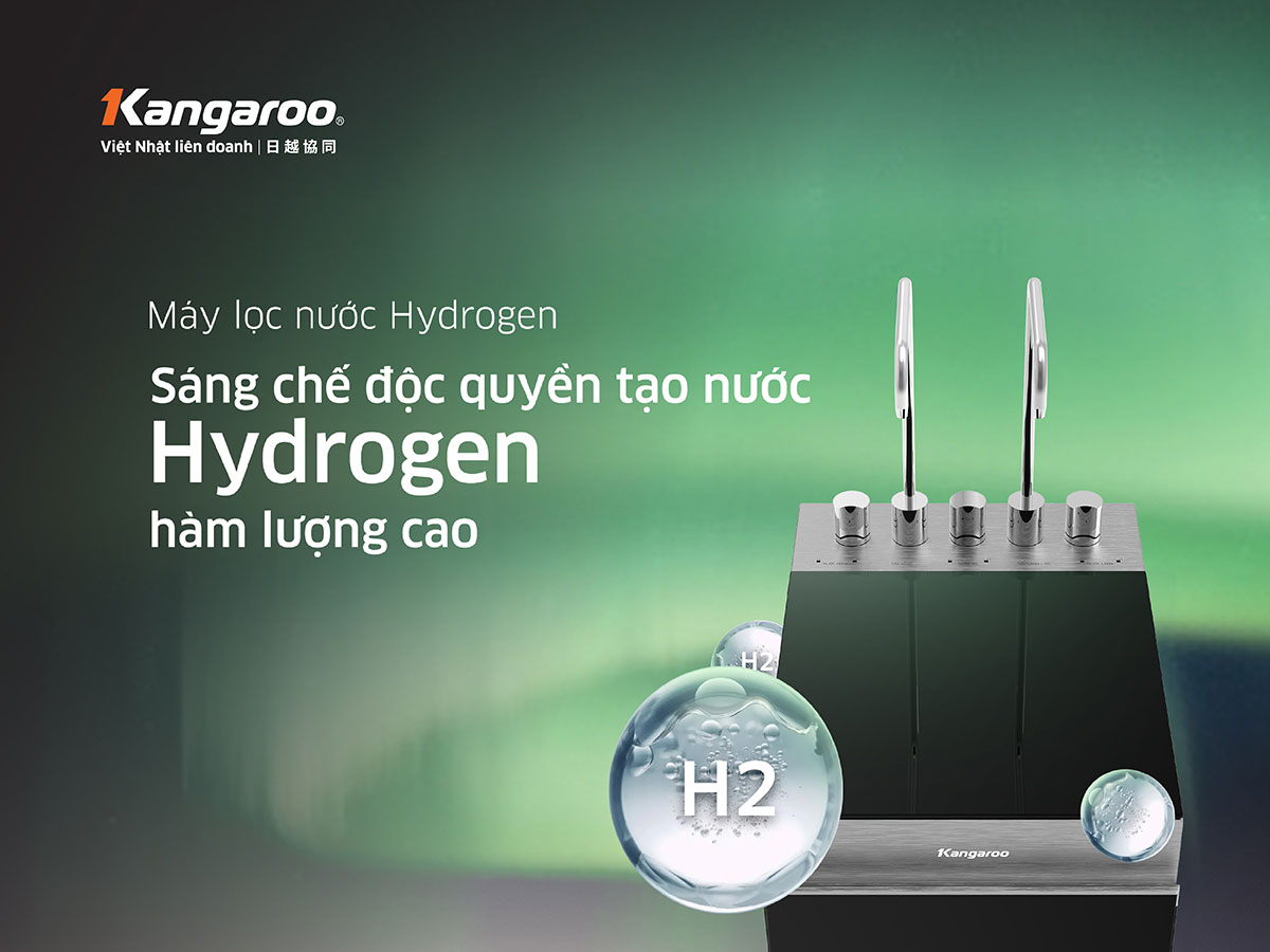 Máy lọc nước nóng lạnh 11 lõi Kangaroo Hydrogen KG11A18