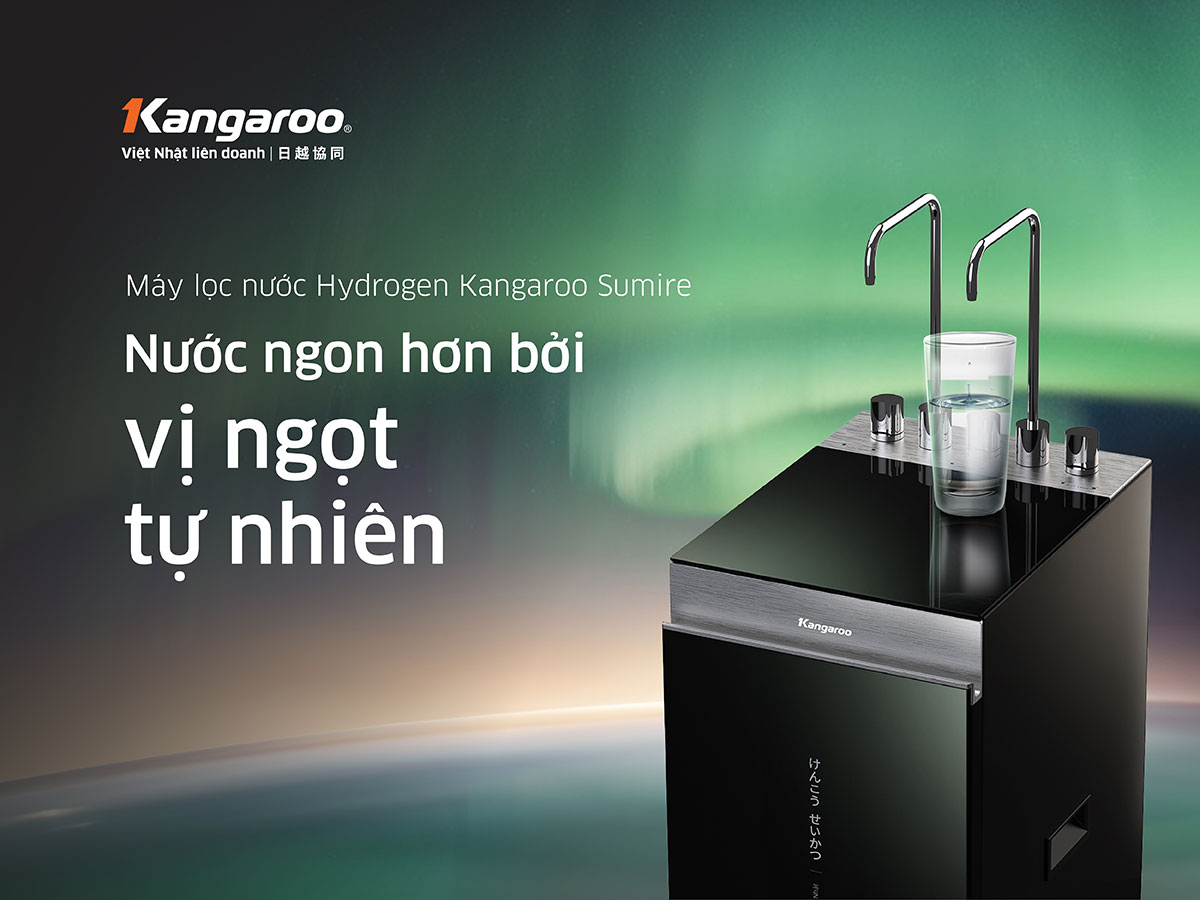 Máy lọc nước nóng lạnh 11 lõi Kangaroo Hydrogen KG11A6