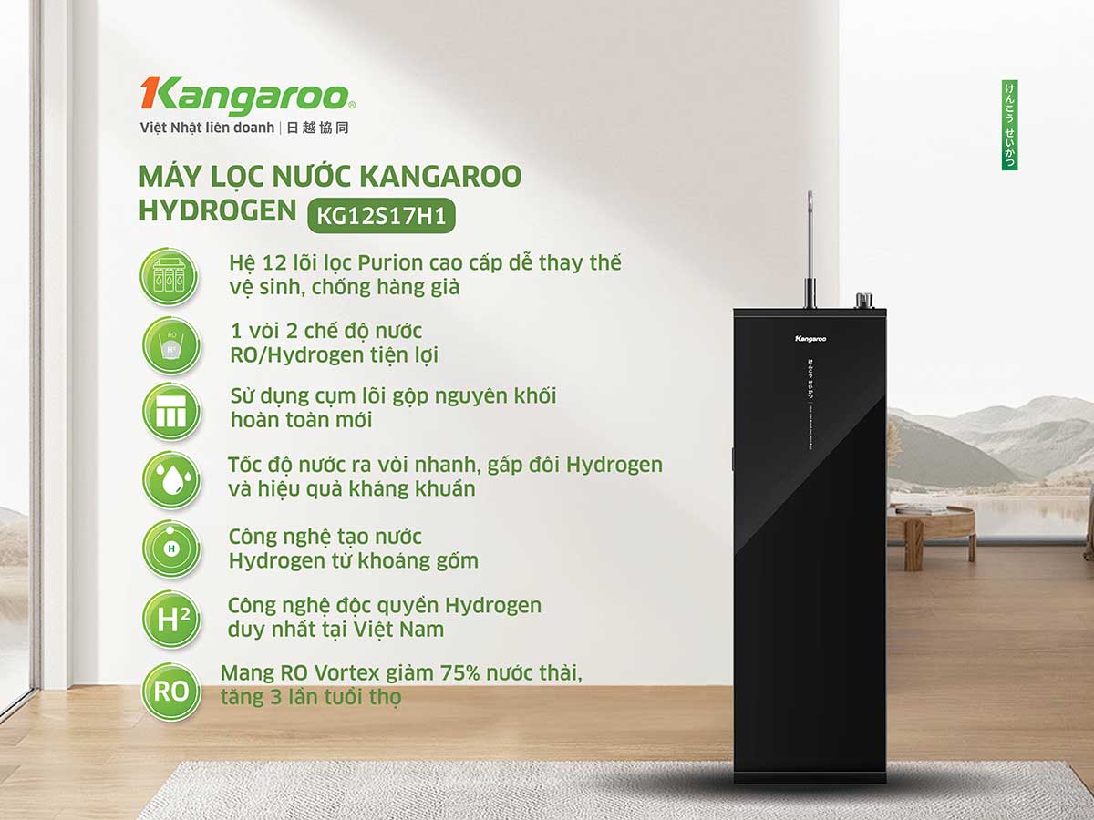 Máy lọc nước Kangaroo Hydrogen KG12S17H1