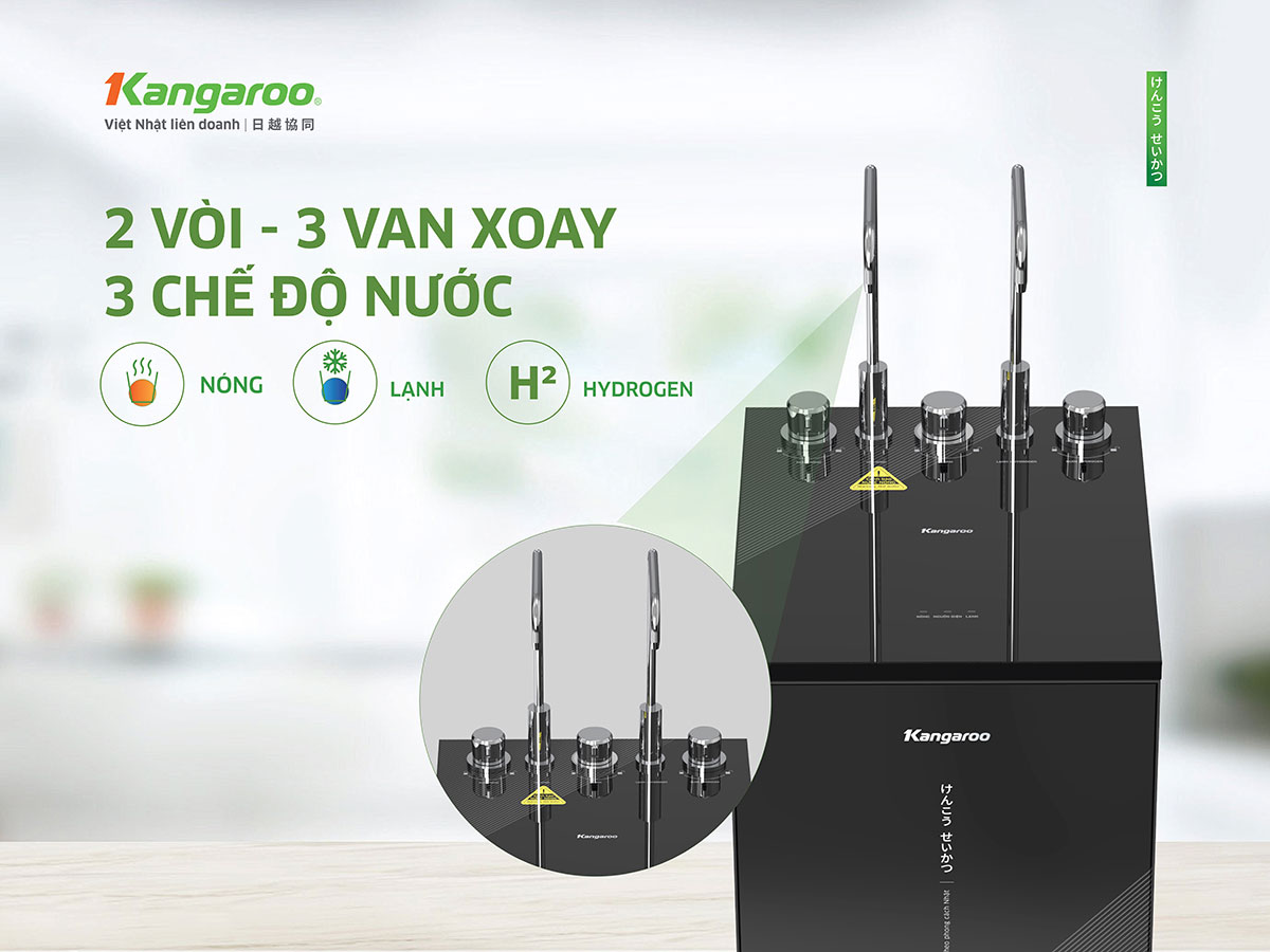 Máy lọc nước Kangaroo Hydrogen nóng lạnh KG12S19H3