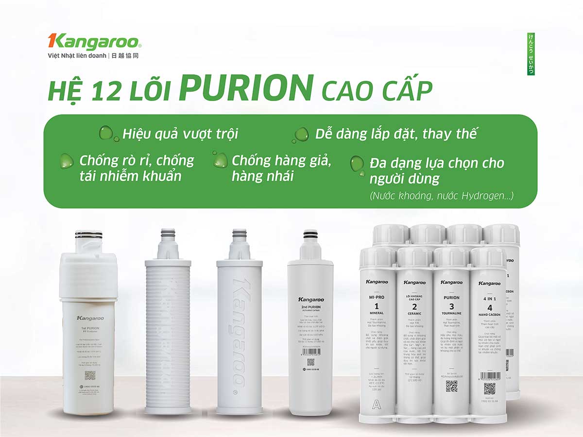 Máy lọc nước Kangaroo Hydrogen nóng lạnh KG12S26H3