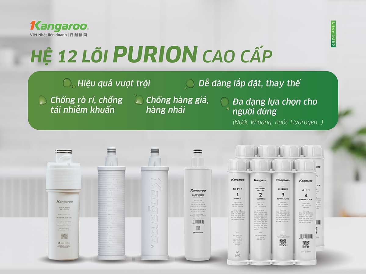 Máy lọc nước Kangaroo Hydrogen nóng lạnh KG12S2H4