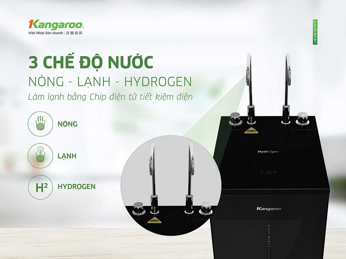 Máy lọc nước Kangaroo Hydrogen nóng lạnh KG12S2H4