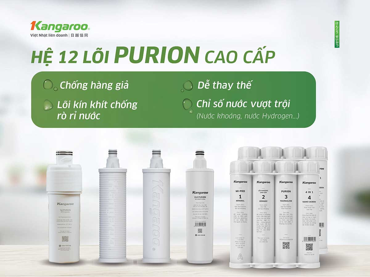Máy lọc nước Kangaroo Hydrogen nóng lạnh KG12S3H3