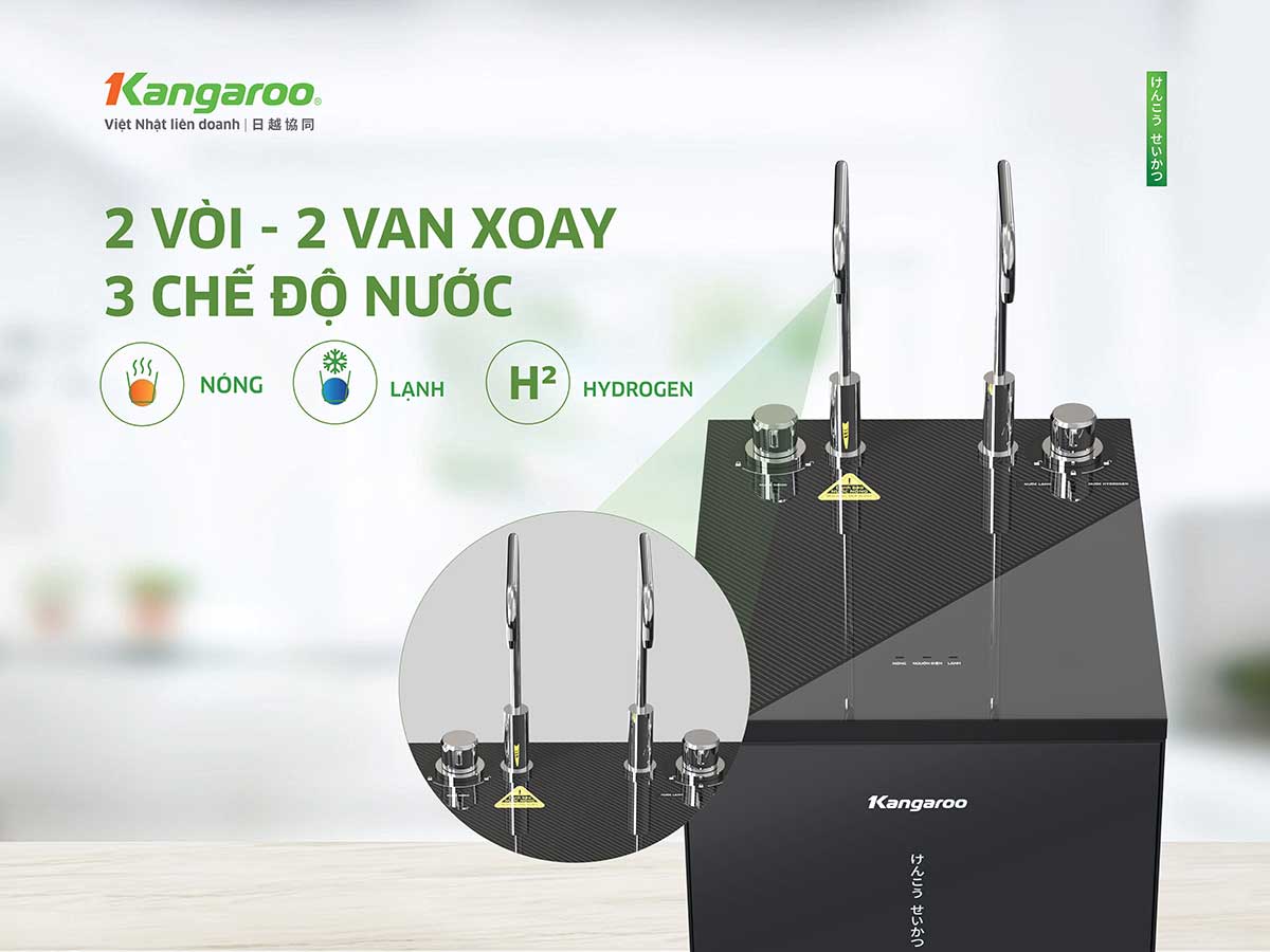 Máy lọc nước Kangaroo Hydrogen nóng lạnh KG12S3H3