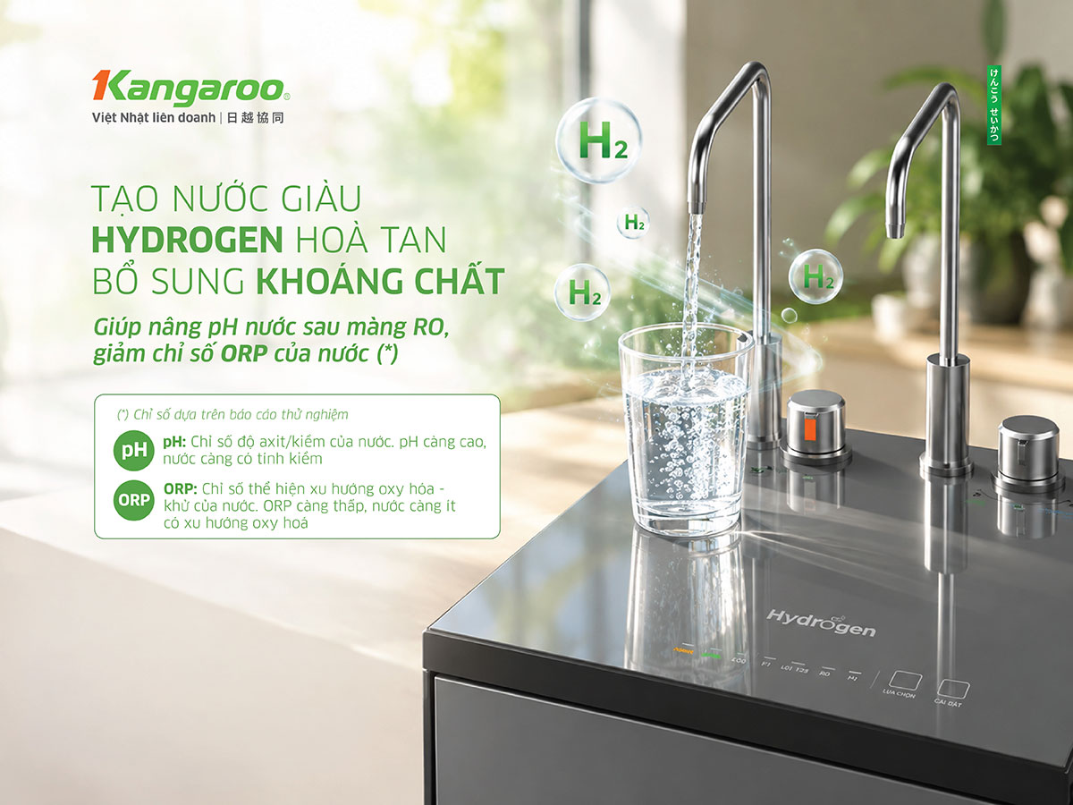 Máy lọc nước Kangaroo Hydrogen nóng lạnh KG14S6H3 Máy lọc nước Kangaroo Hydrogen nóng lạnh KG14S6H3