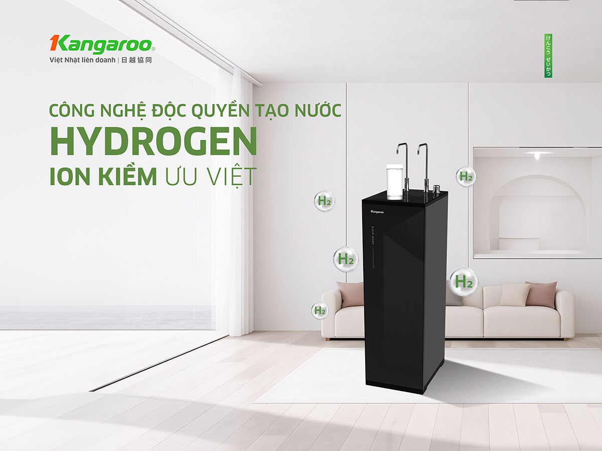 Máy lọc nước ion kiềm Kangaroo Hydrogen nóng lạnh KGHC11A4