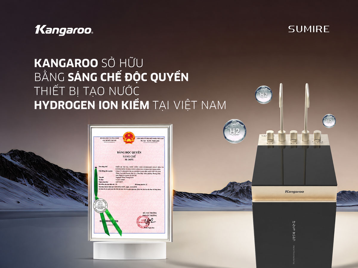 Máy lọc nước ion kiềm Kangaroo Hydrogen nóng lạnh KGHC13A3