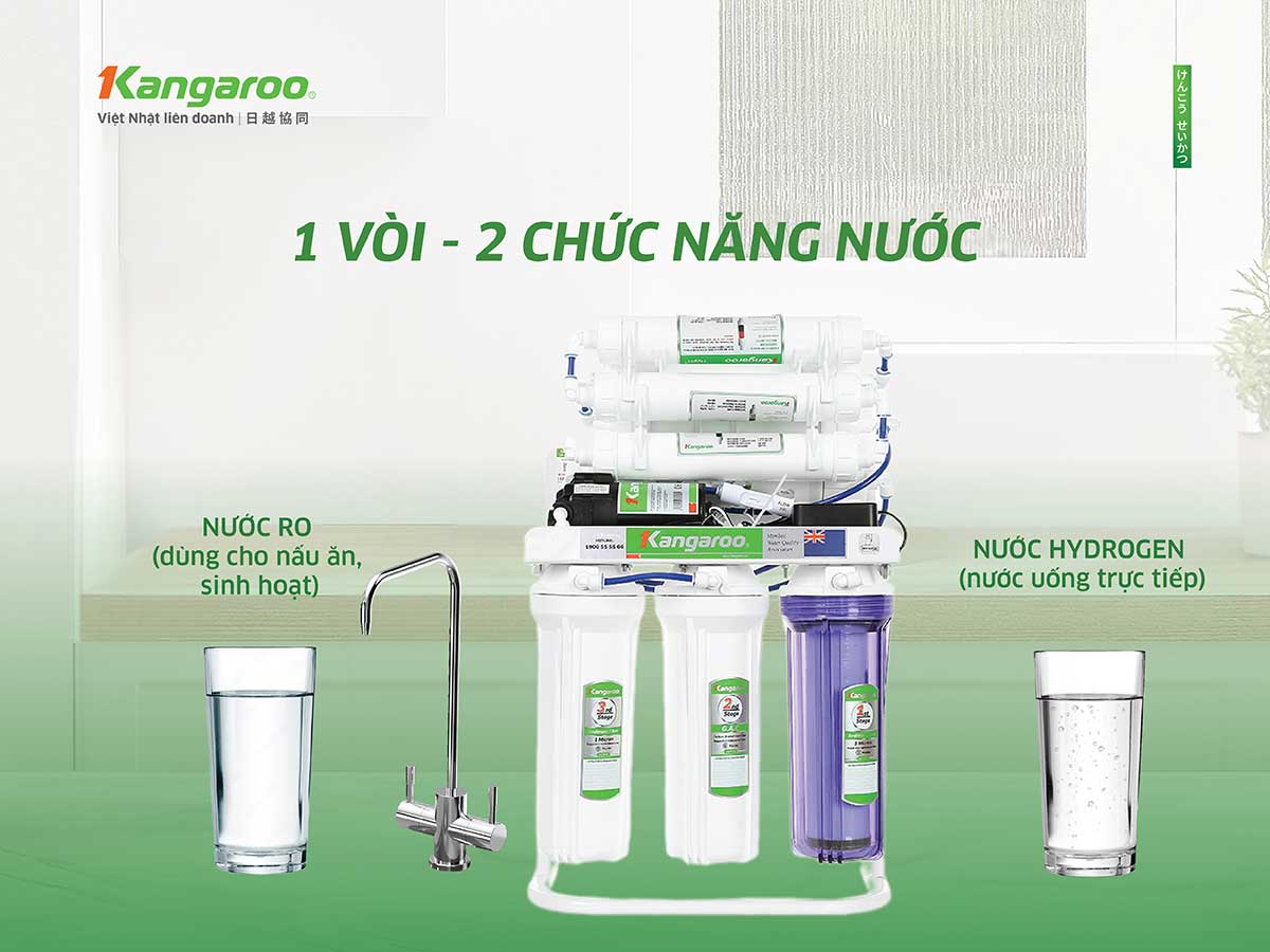 Máy lọc nước Kangaroo Hydrogen chân quỳ KGRP10