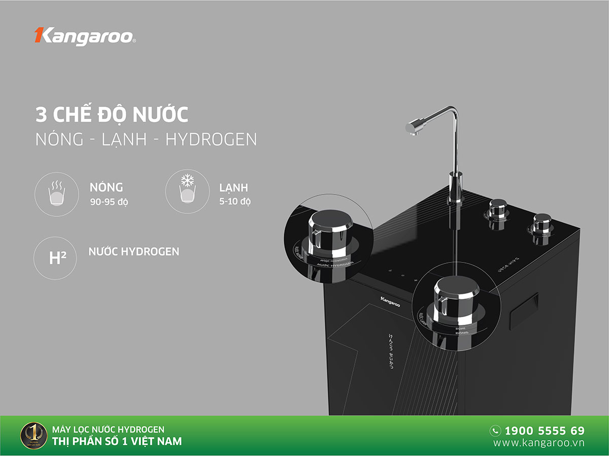Máy lọc nước nóng lạnh Kangaroo Hydrogen Infinity KG10A9I