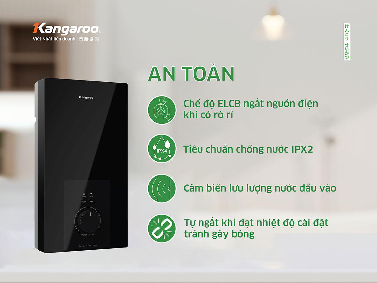 Máy nước nóng trực tiếp Kangaroo KGWD45N2