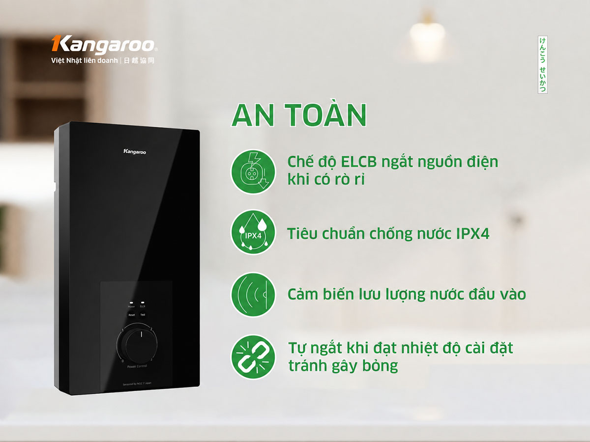 Máy nước nóng trực tiếp Kangaroo KGWD45N2