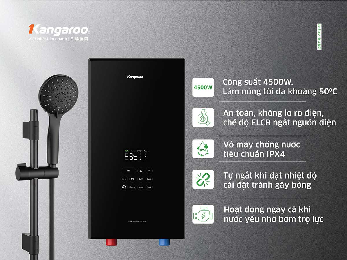 Máy nước nóng trực tiếp Kangaroo KGWD45P1