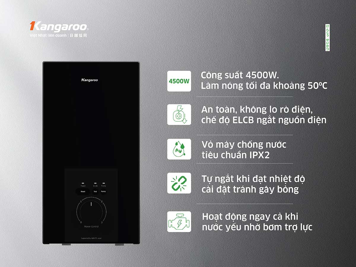 Máy nước nóng trực tiếp Kangaroo KGWD45P2