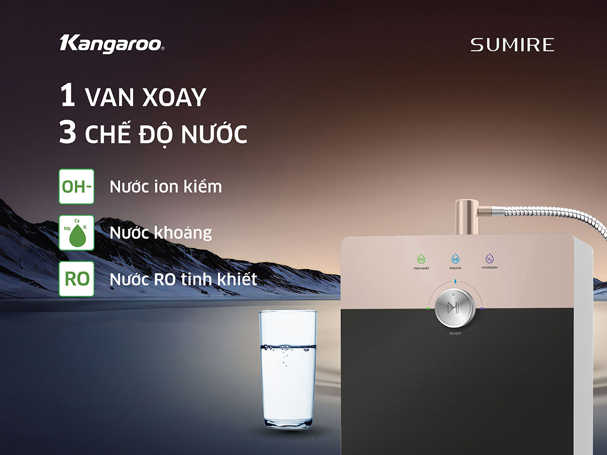 Máy tạo nước ion kiềm Kangaroo Sumire KGRF04E
