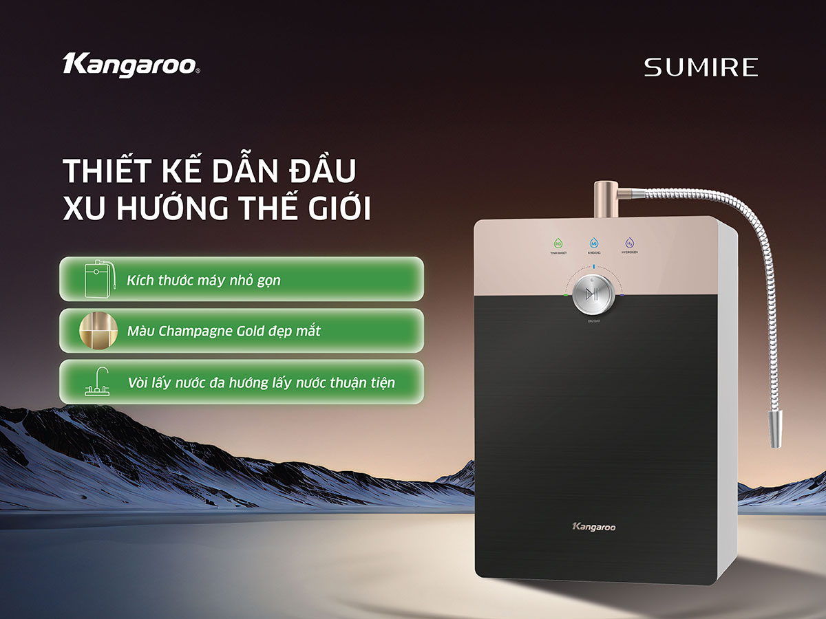 Máy tạo nước ion kiềm Kangaroo Sumire KGRF04E