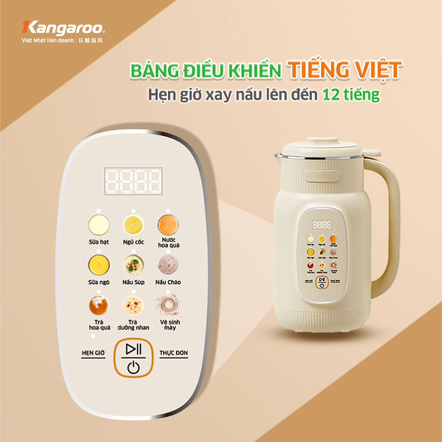 Máy xay nấu đa năng làm sữa hạt Kangaroo KGNM135B01