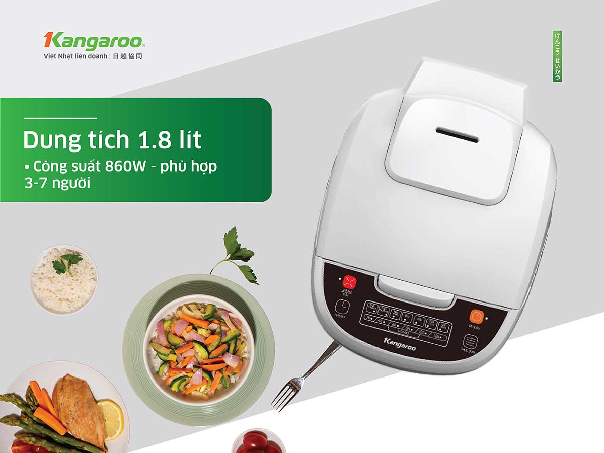 Nồi cơm điện tử Kangaroo KG18RCE2