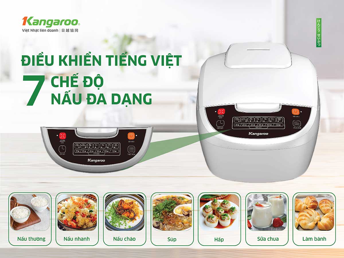 Nồi cơm điện tử Kangaroo KG18RCE2