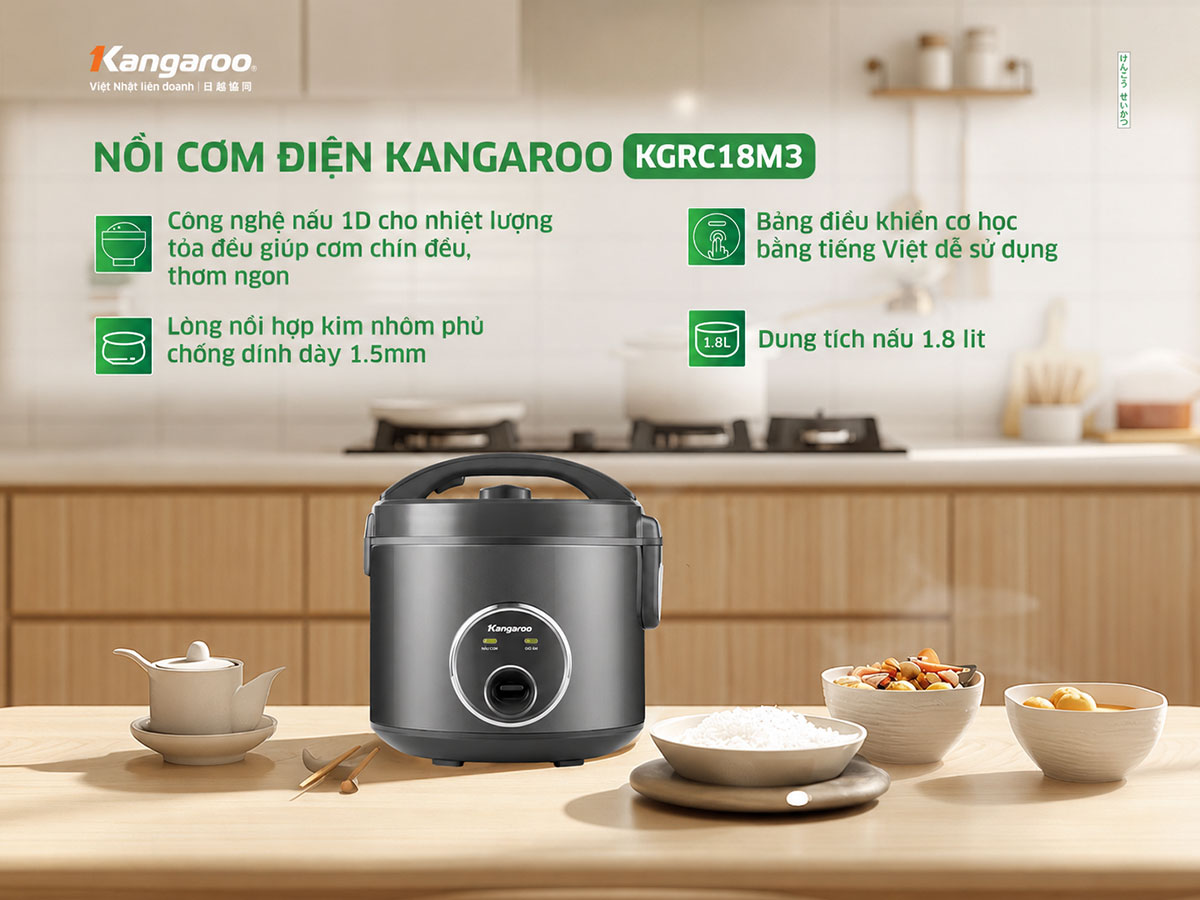 Nồi cơm điện Kangaroo KGRC18M3