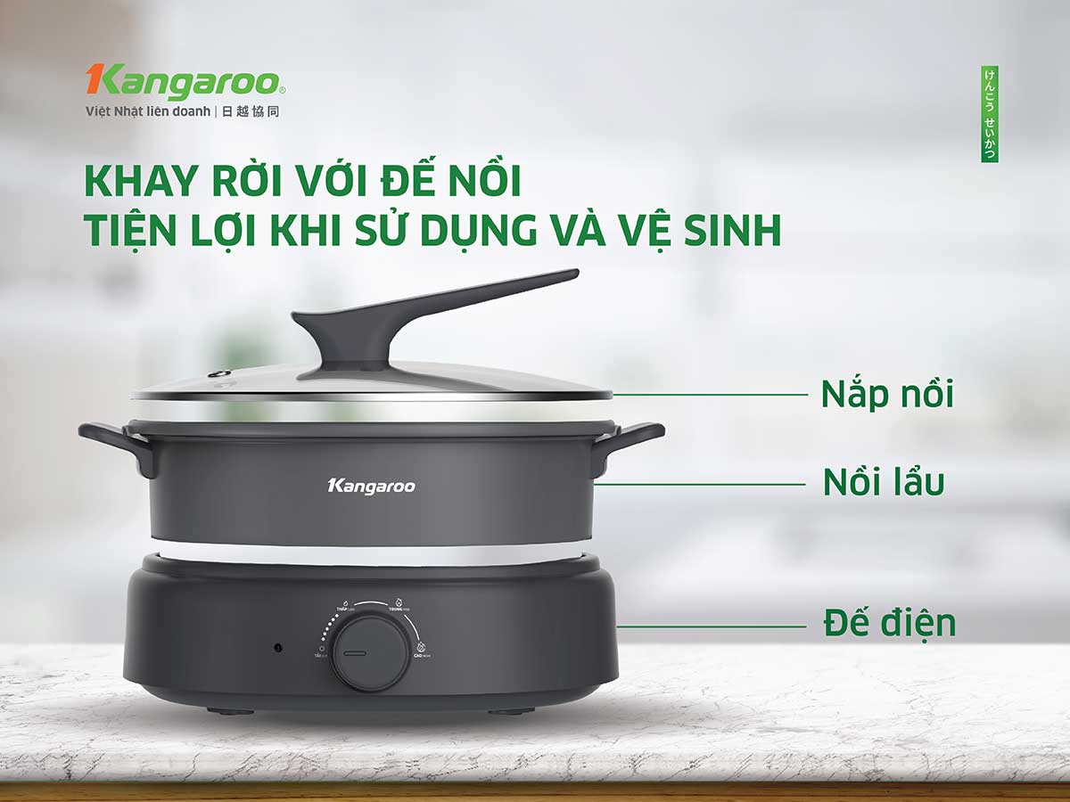 Nồi lẩu điện Kangaroo KGEH50N2 Nồi lẩu điện Kangaroo KGEH50N2
