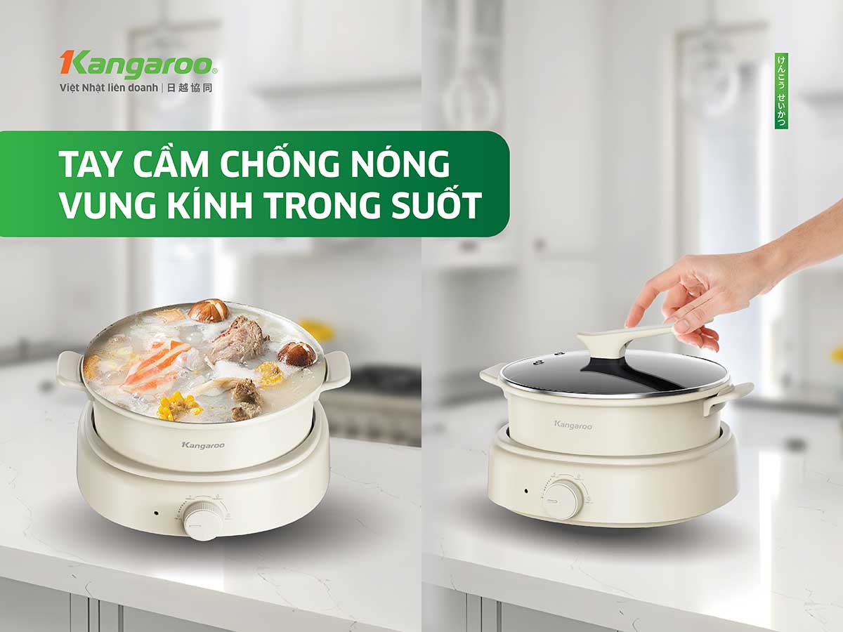 Nồi lẩu đa năng Kangaroo KGEH50N2B Nồi lẩu đa năng Kangaroo KGEH50N2B