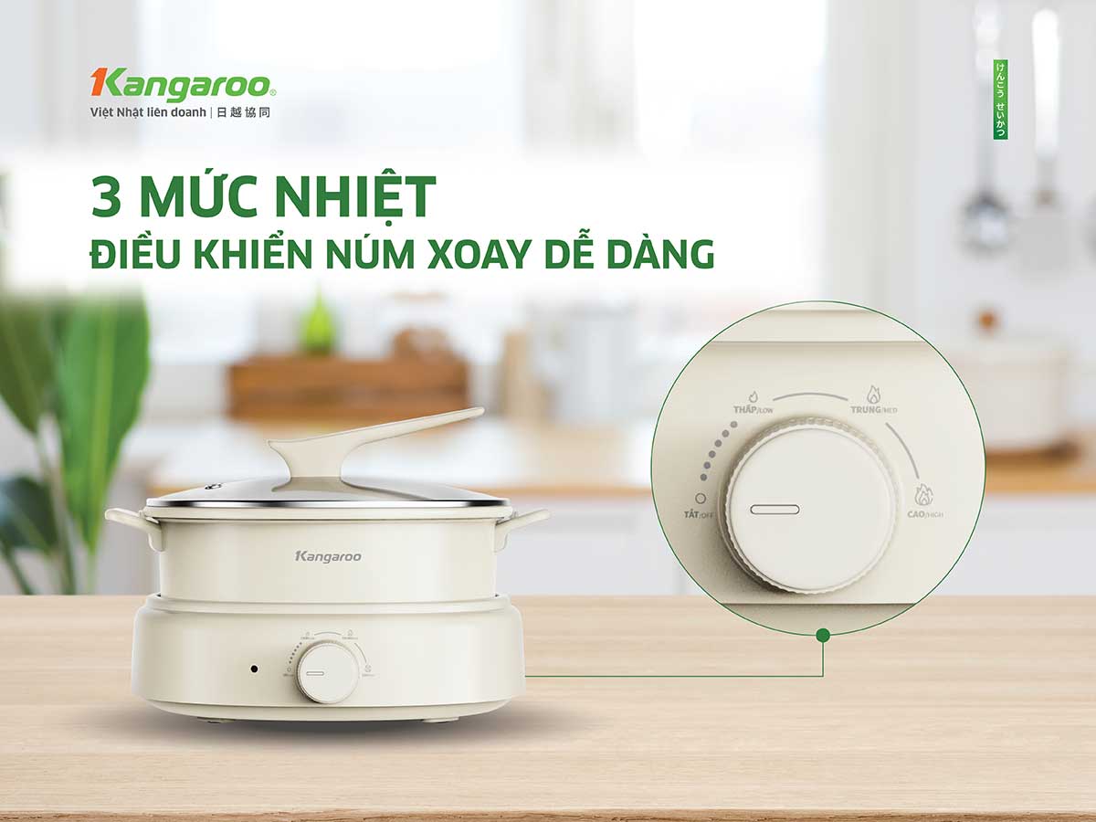 Nồi lẩu đa năng Kangaroo KGEH50N2B Nồi lẩu đa năng Kangaroo KGEH50N2B