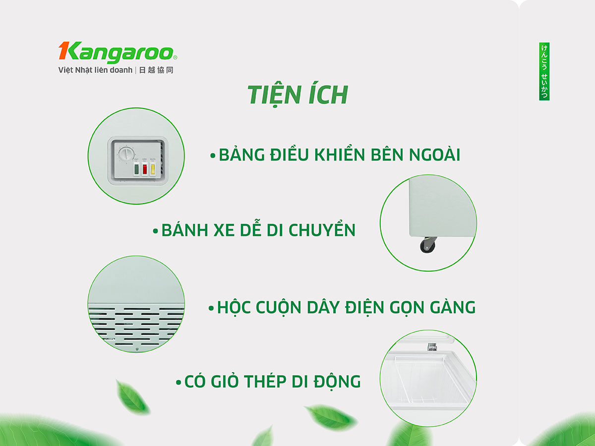 Tủ đông kháng khuẩn Kangaroo 140 lít KG140C1N