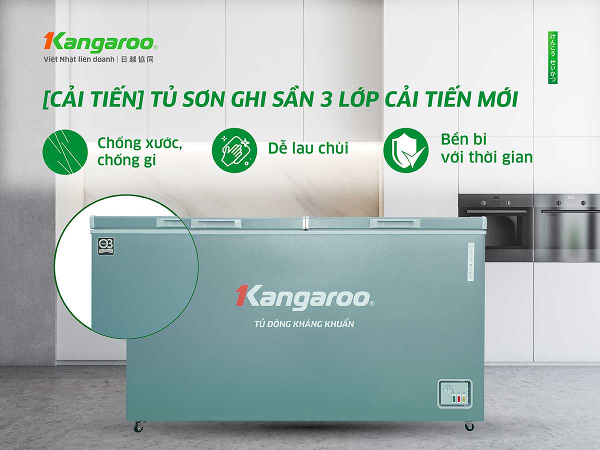 Tủ đông kháng khuẩn Kangaroo 415 lít KG415G2D