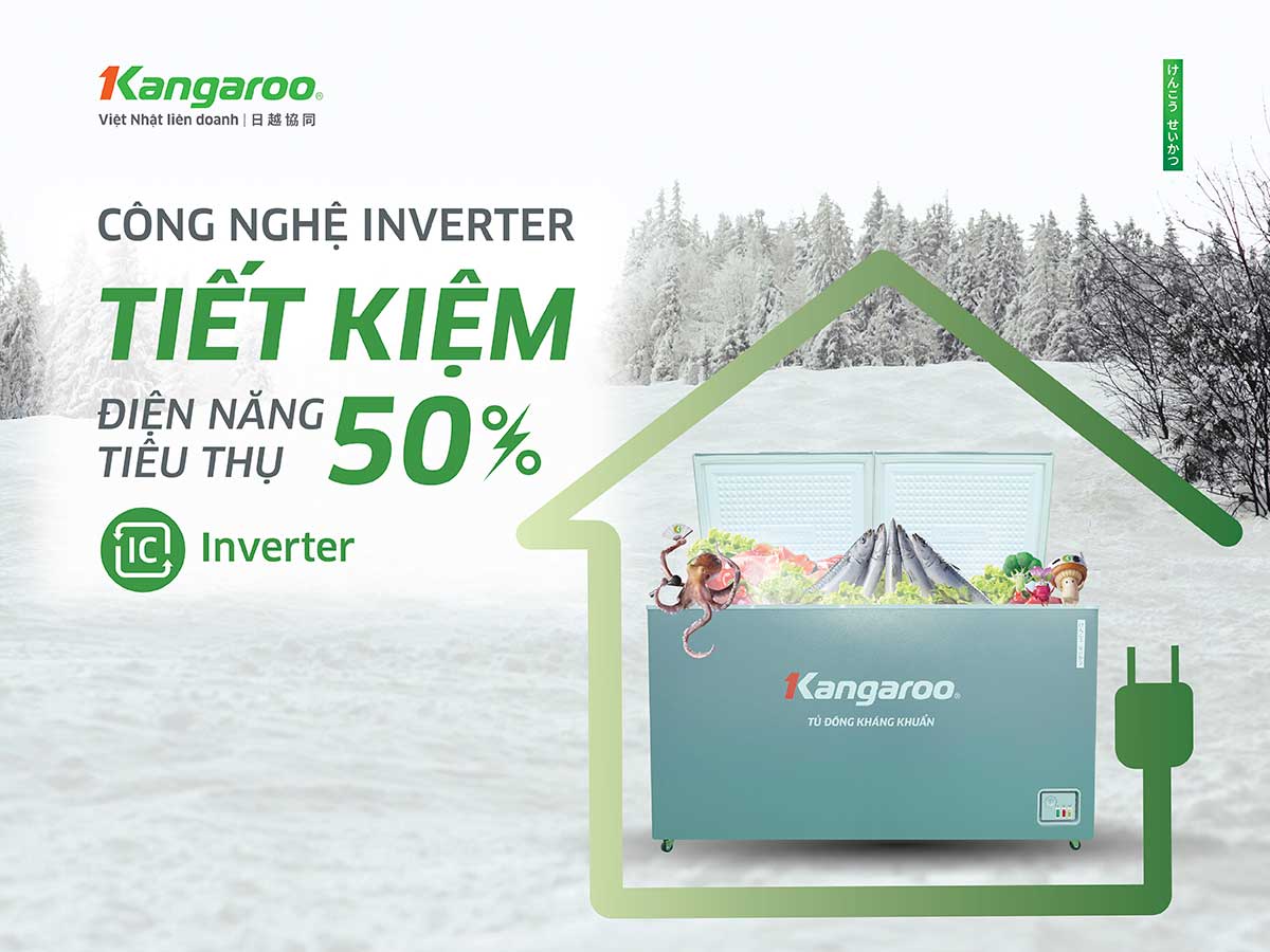 Tủ đông kháng khuẩn Kangaroo 430 lít KGFZA430IG1