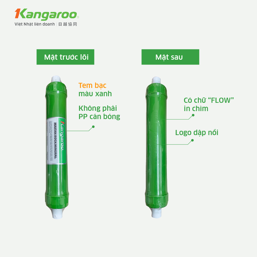 Cách nhận biết lõi lọc máy lọc nước Kangaroo chính hãng